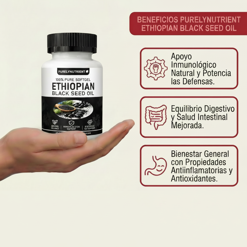 Ethiopian Black Seed Oil — 60 Softgels | Bienestar Natural Premium